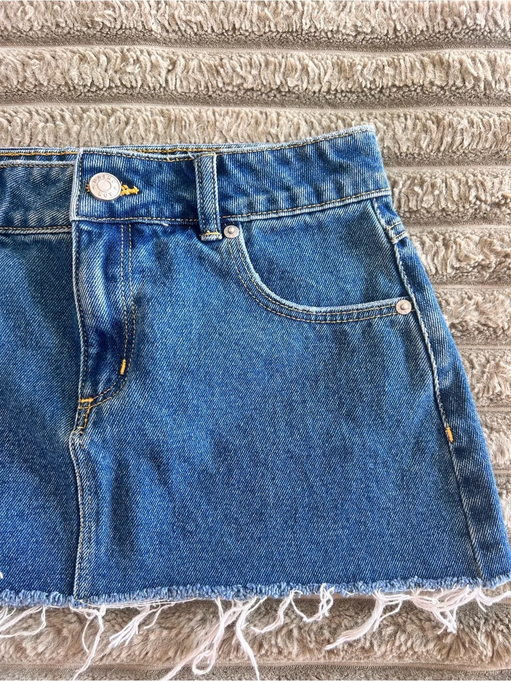 Dairy Boy Bambi Micro Mini Skirt Dark Wash Size 24 - Picture 4 of 12